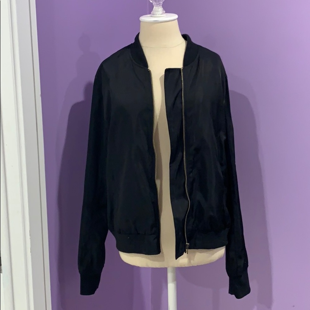Blue Rain Bomber Jacket